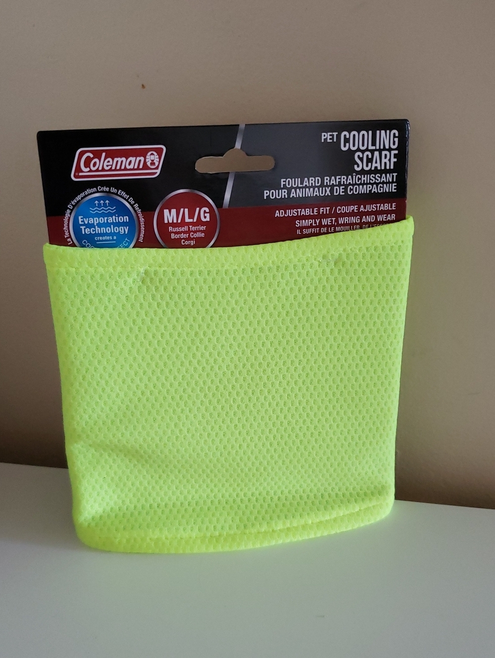 COLEMAN NIP Pet Cooling Scarf - Neon Green - M/L